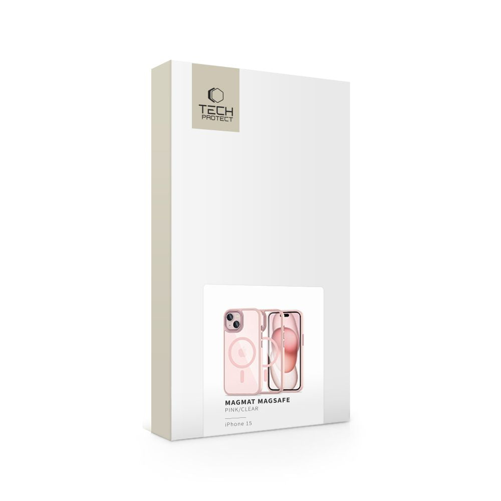 TECH-PROTECT MAGMAT MAGSAFE IPHONE 15 PINK/CLEAR