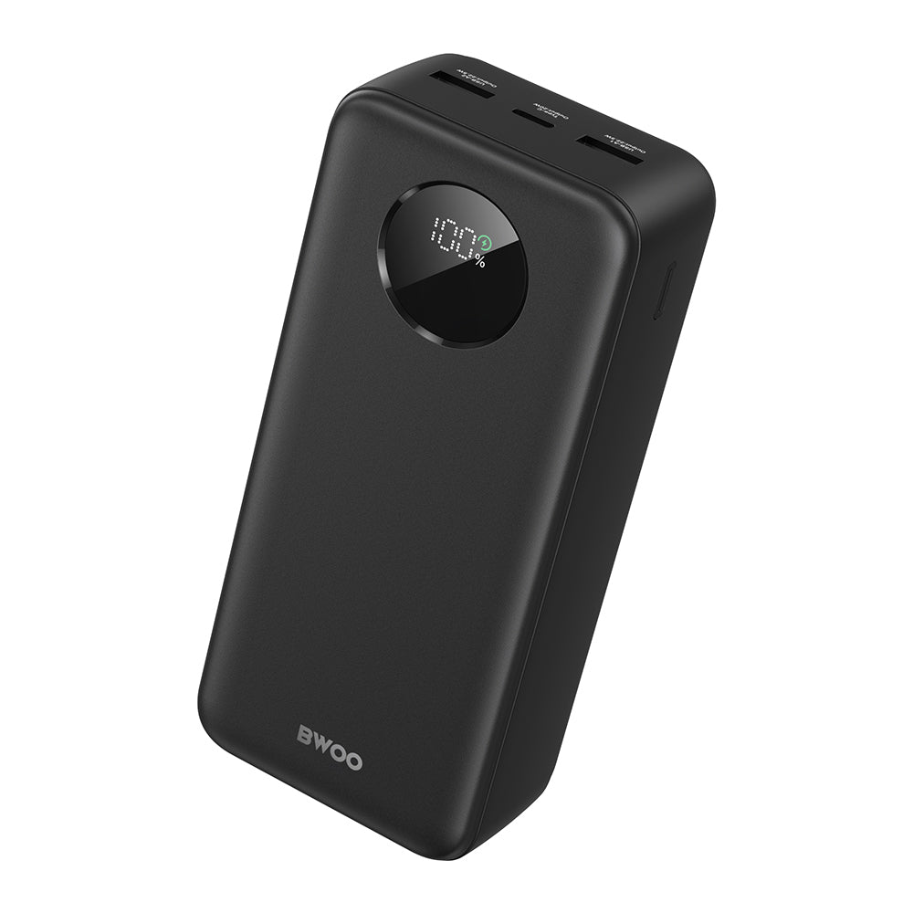BWOO Power bank 22,5W 30000 mAh z wyświetlaczem LCD czarny – Skorupka