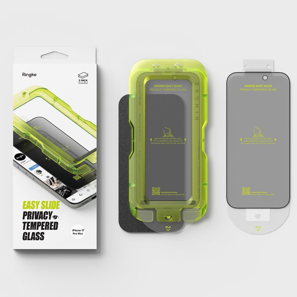 SZKŁO PRYWATYZUJĄCE RINGKE EASY SLIDE 2-PACK IPHONE 17 PRO PRIVACY