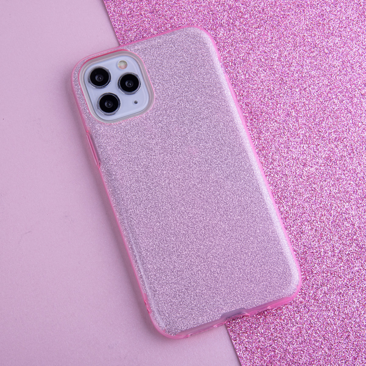 Nakładka Glitter 3w1 do Samsung Galaxy S25 różowa
