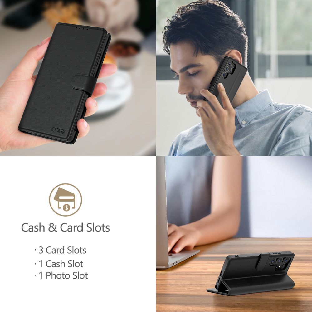 TECH-PROTECT WALLET GALAXY S25 BLACK