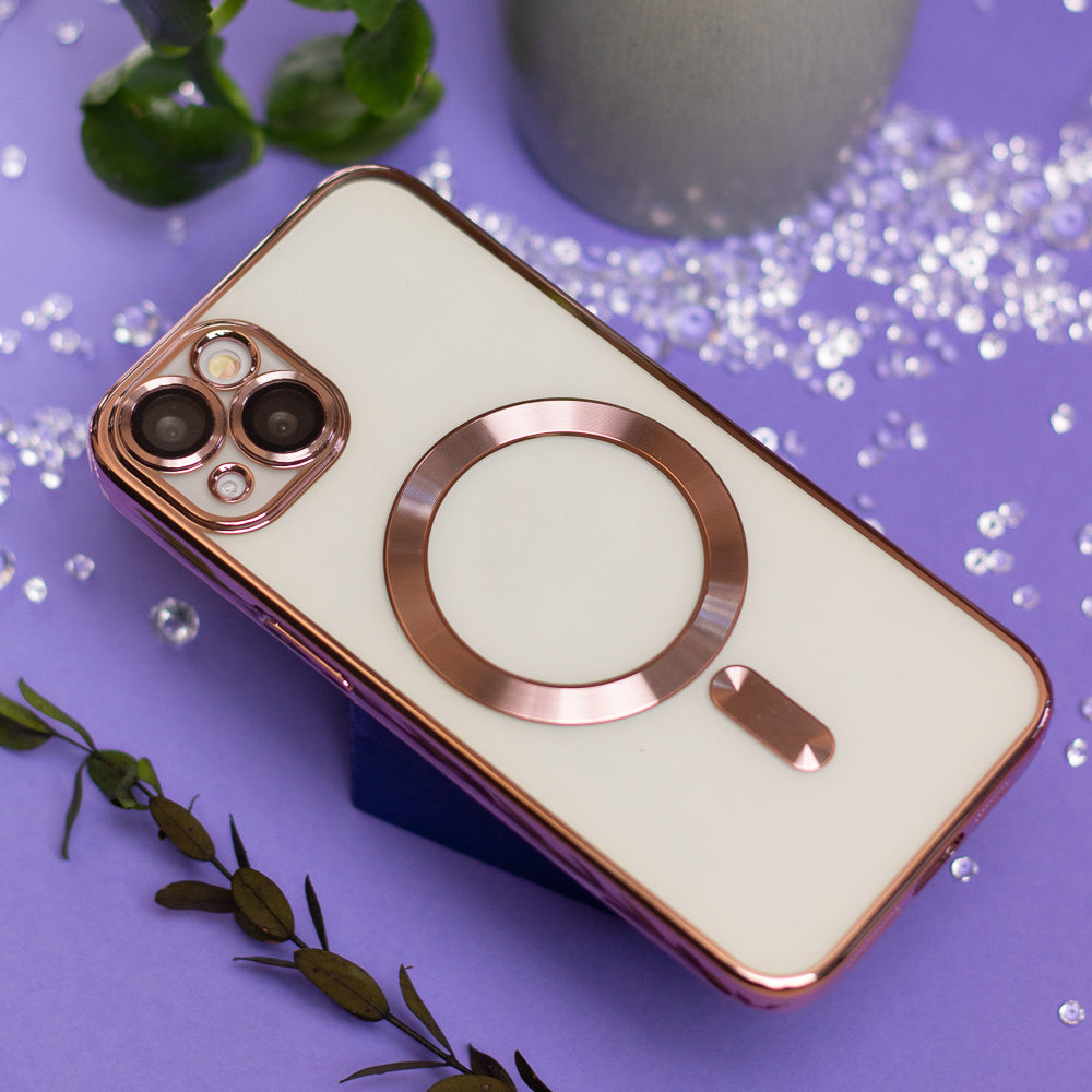Nakładka Color Chrome Mag do Samsung Galaxy A56 5G różowo-złota