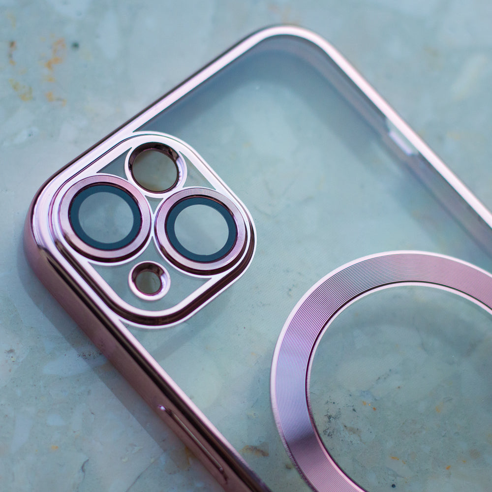 Nakładka Color Chrome Mag do Samsung Galaxy A56 5G różowo-złota