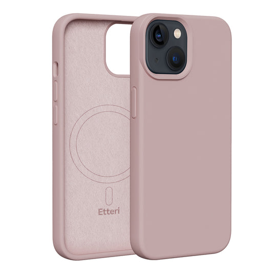 Nakładka Etteri Silicone Mag do iPhone 13 6,1" jasnoróżowa