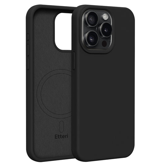 Nakładka Etteri Silicone Mag do iPhone 15 Pro Max 6,7" czarna