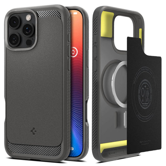 Spigen nakładka Rugged Armor Mag MagSafe do iPhone 16 Pro Max 6,9" szara
