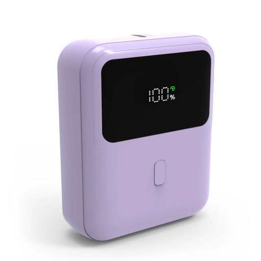 QUALO power bank 10000 mAh mini z LED 20W liliowy QPB10-LD-20-09