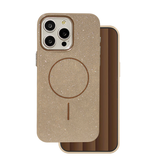 Nakładka Glitter Thin Mag do iPhone 16 Pro Max 6,9" brązowa