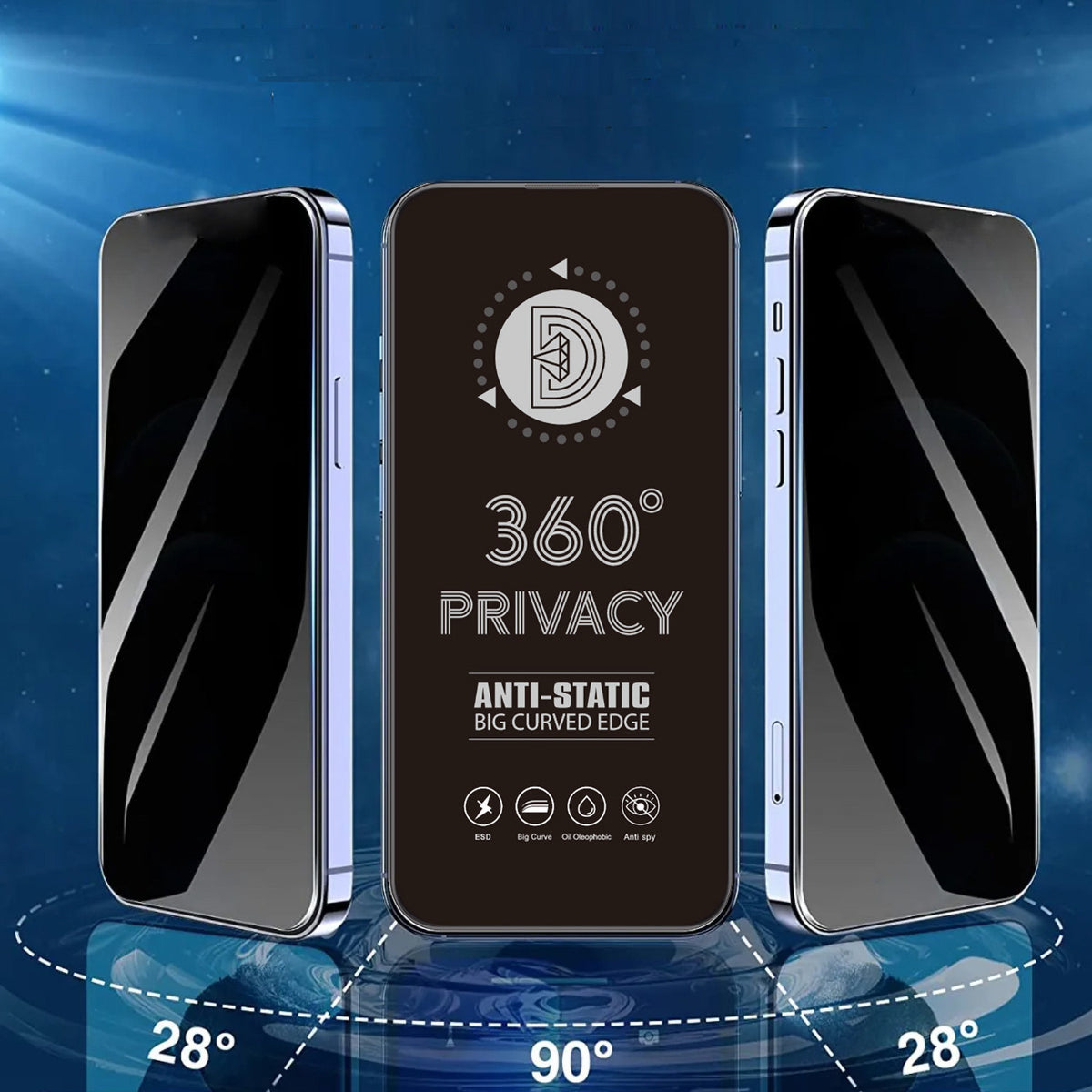 Szkło hartowane Privacy 360 do Samsung Galaxy S25 Ultra kompatybilne z fingerprint