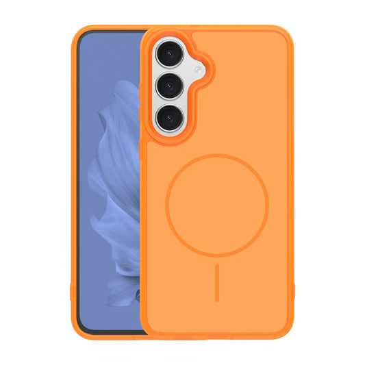 Nakładka Frame Thin Mag do Samsung Galaxy S25 FE pomarańczowa