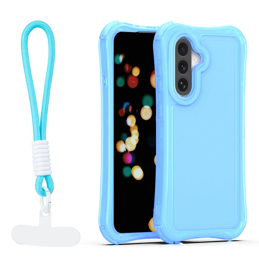 Nakładka SafePop ze smyczą do Samsung Galaxy A36 5G / A56 5G / A37 5G niebieska