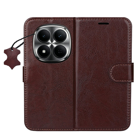 Etui skórzane Smart Luxe do Xiaomi Redmi Note 15 5G brązowe – Skorupka