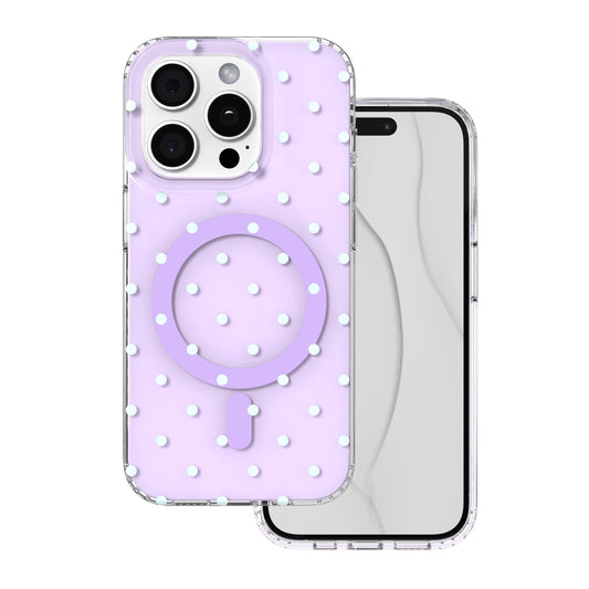 Nakładka Bubble Dots Mag do iphone 15 Pro 6,1 fioletowa
