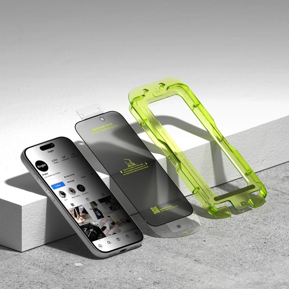 SZKŁO PRYWATYZUJĄCE RINGKE EASY SLIDE 2-PACK IPHONE 17 PRO PRIVACY