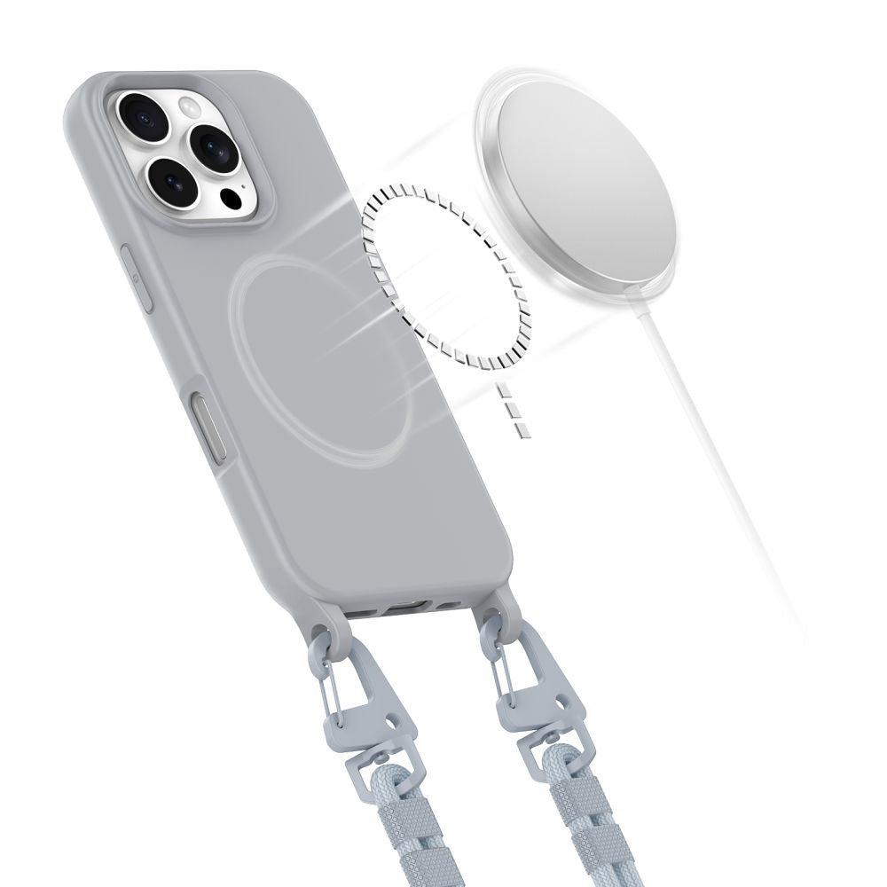 TECH-PROTECT MAGNECKLACE MAGSAFE IPHONE 16 PRO MAX CRAYON GREY