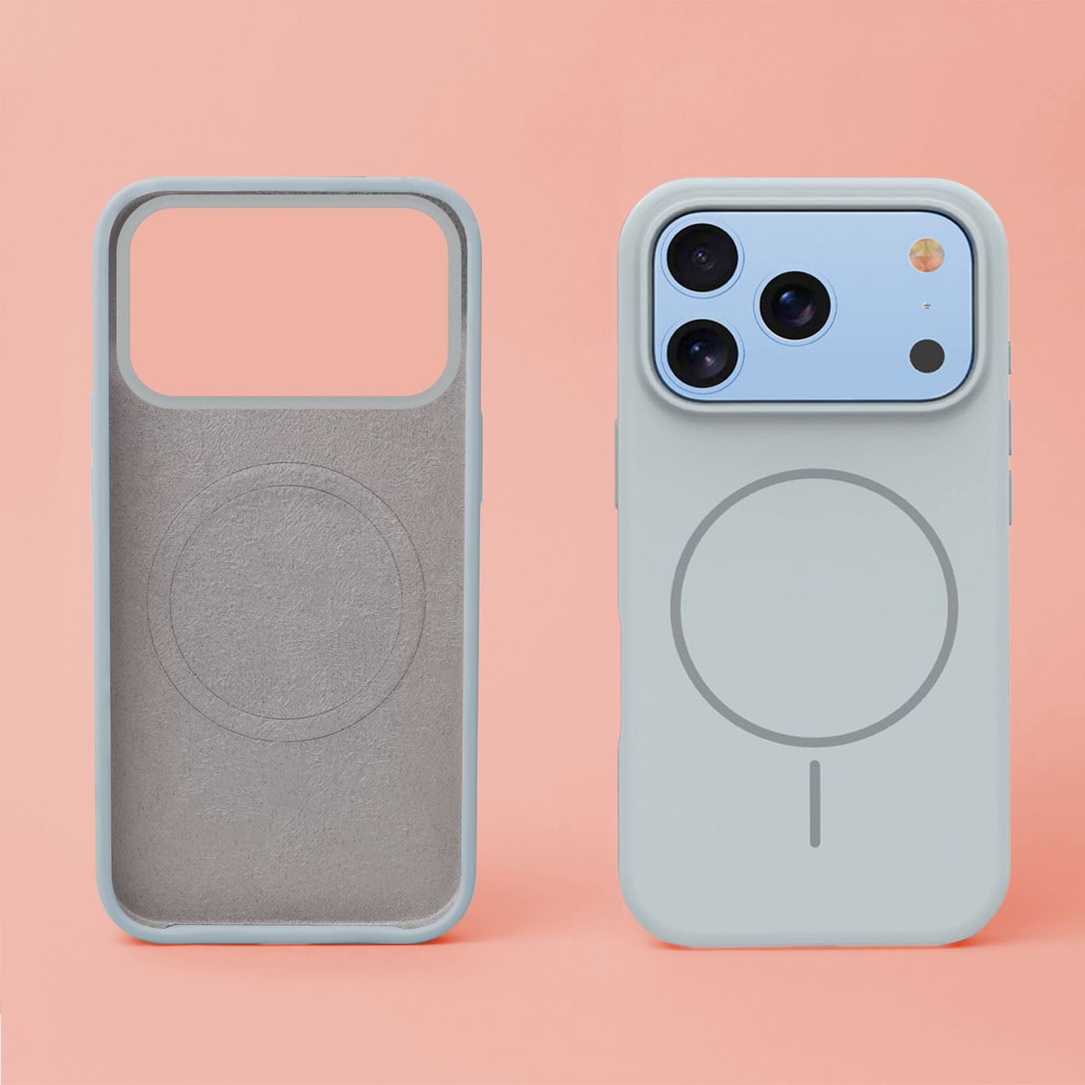 Nakładka Silicone Thin Mag do iPhone 17 Pro 6,3" / 18 Pro 6,3" srebrna