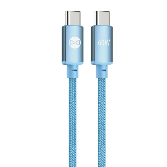 Forever kabel Vibe USB-C - USB-C1,0 m 60W jasnoniebieski
